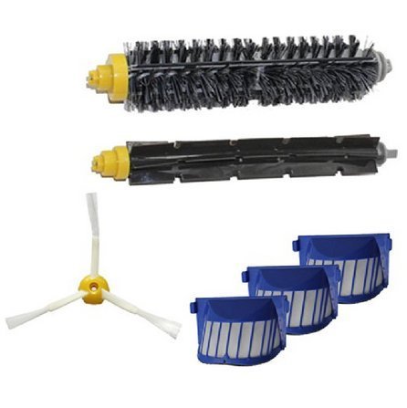 Part kit for iRobot Roomba 700 Series Replenishment Kit Robotic Vacuums Cleaner Parts(Bristle brush+Flexible beater...