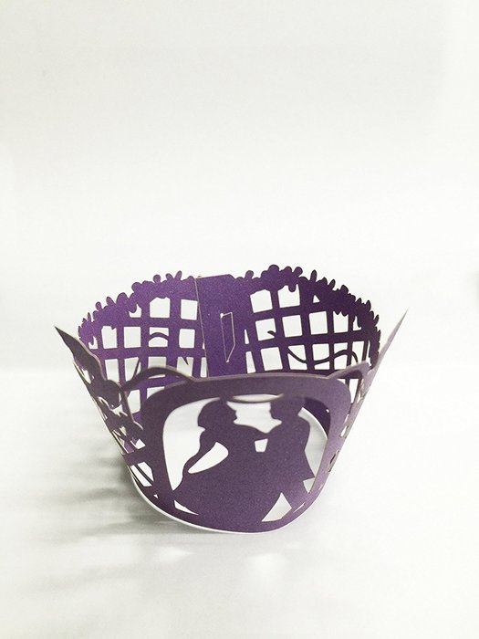 HUAL Cupcake Wrappers 50 Filigree Artistic Bake Cake Paper Cups Marry Lace Laser Cut Liner Baking Cup Muffin Case... N3