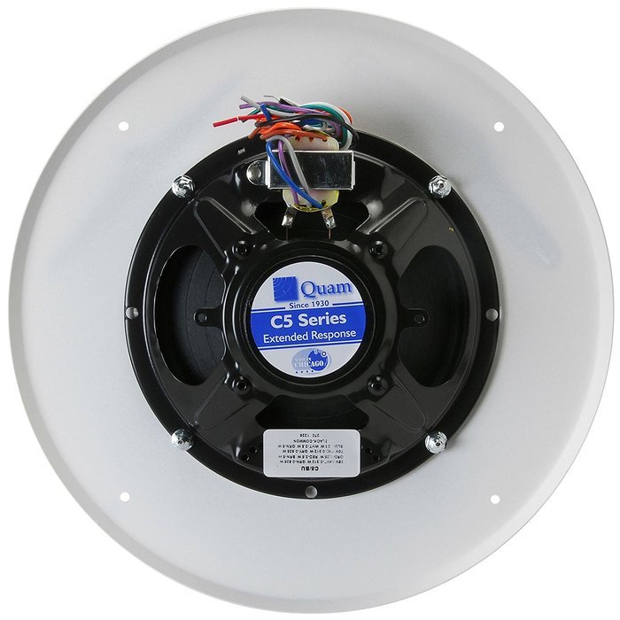 Quam C5/BU/W 8" Speaker Screw-through Baffle 5W-25/70V