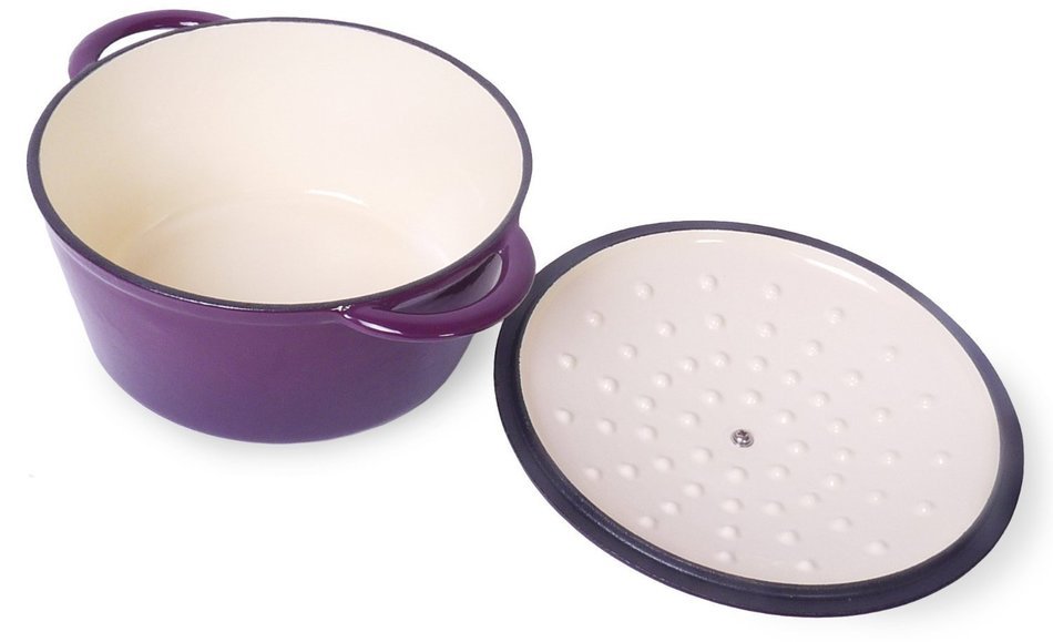 ENAMEL CAST IRON 5-QUART DUTCH OVEN BY SELECT HOME N7