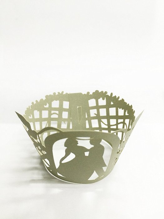 HUAL Cupcake Wrappers 50 Filigree Artistic Bake Cake Paper Cups Marry Lace Laser Cut Liner Baking Cup Muffin Case... N5