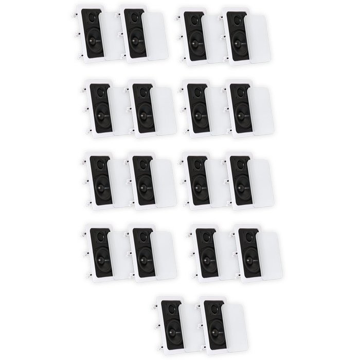 Theater Solutions CS5W In Wall Speakers Surround Sound Home Theater 9 Pair Pack 9CS5W