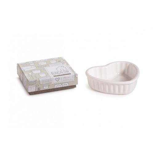 White Bungalow Heart Mini Cake Pan - Oven Safe By Rosanna