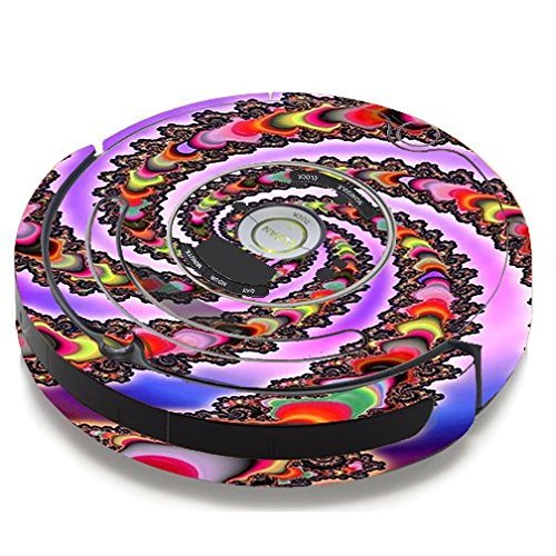 Skin Decal Vinyl Wrap For IRobot Roomba 650 655 Vacuum / Trippy Swirl