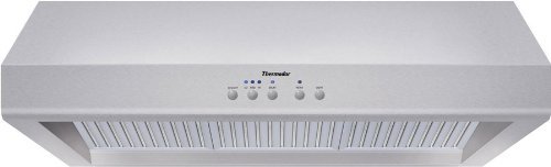 Professional Pro-Style Canopy Wall Hood with Internal Blower Halogen Lighting 3 Fan Speeds and Dishwasher-Safe...