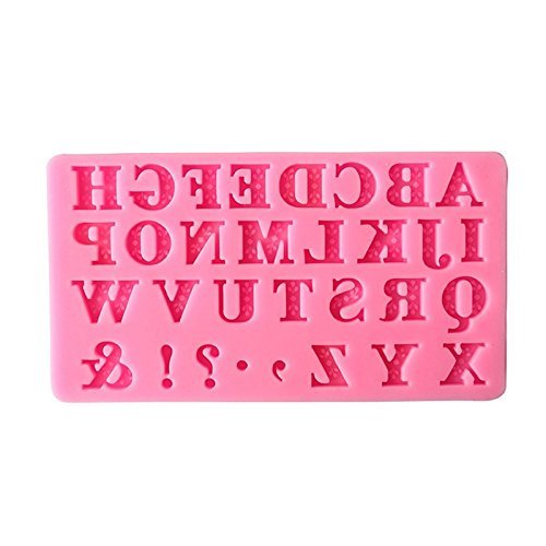 Alphabet Letter Silicone Mold, Mini Size 3D Fondant Cake Decorating Gumpaste Molds for Plaster Russian stamp 14.780.8CM N3