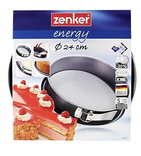 Zenker 6902 "Energy" Springform With Flat Base, Anthracite Silver, 9.45" N2