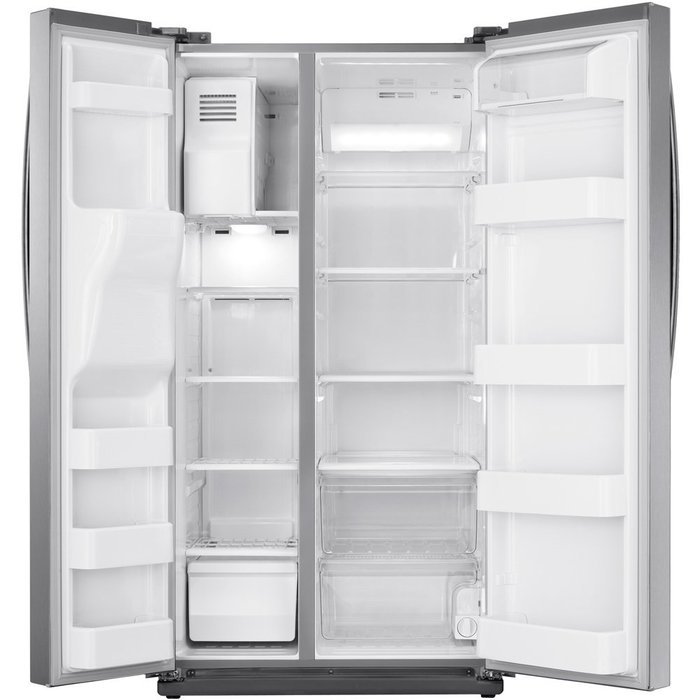 Samsung RS25H5000SR Energy Star 24.5 Cu. Ft. Side-by-Side Refrigerator/Freezer with External Filtered Water/Ice...