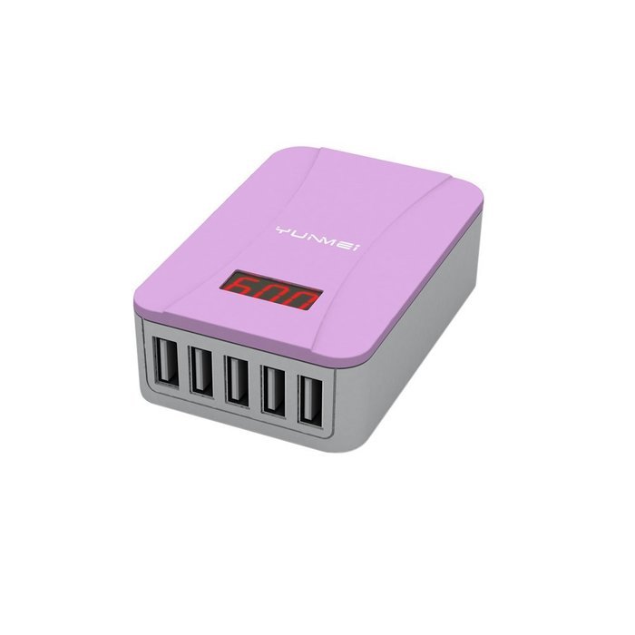 YunMei-5V&plusmn;0.25 5A&plusmn;0.2A 5-Port USB Charger Desktop Charging Charger Wall Charger-(5USB-XP)