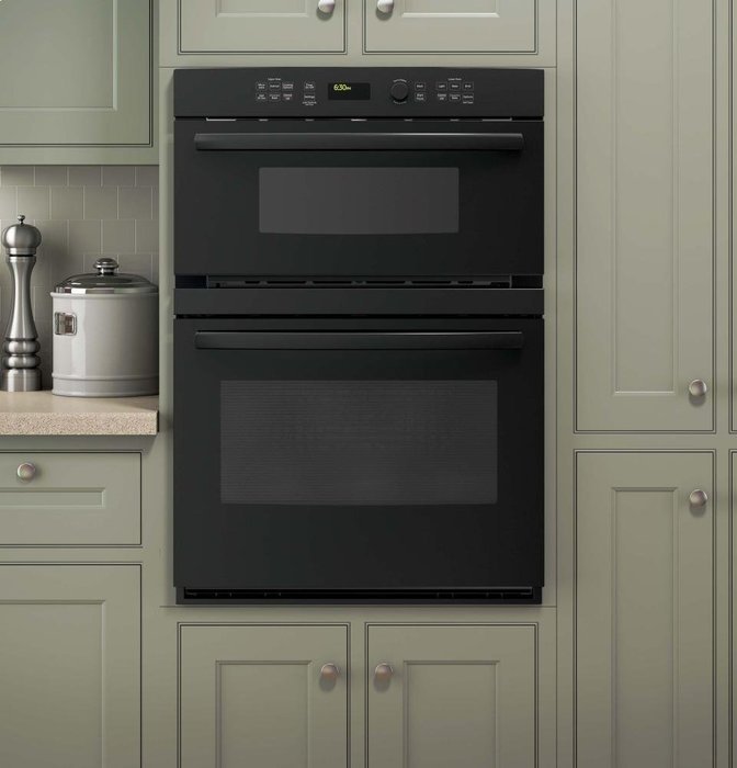 GE PT7800DHBB Profile 30" Black Electric Combination Wall Oven - Convection
