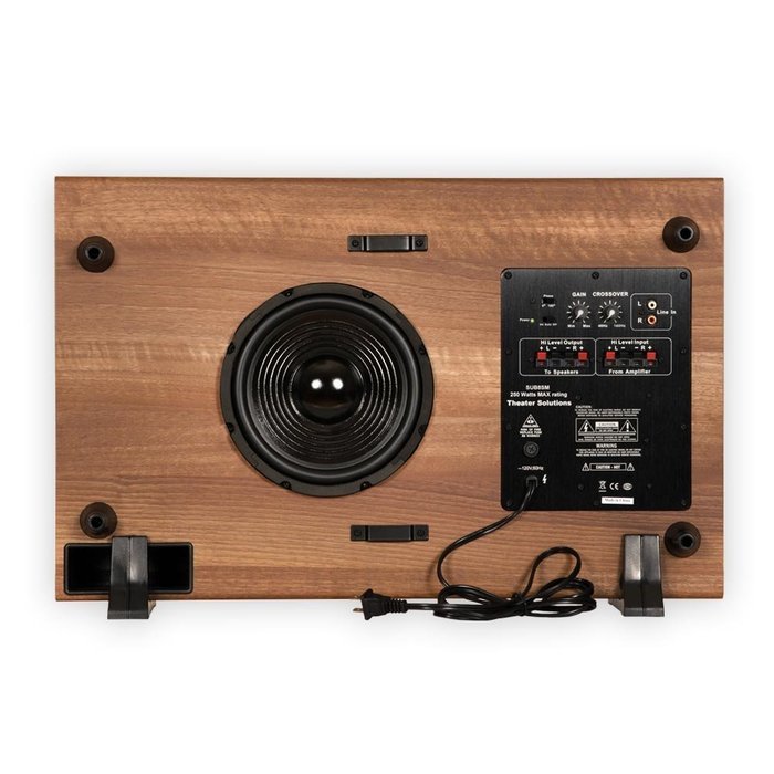 Theater Solutions SUB8SM Slim Subwoofer (Mahogany) N3