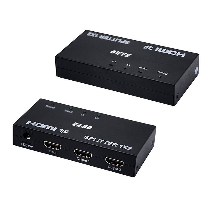 ZAMO 1x4 4 Ports Hdmi Powered Splitter for Full Hd 1080p & 3d Support (One Input to Four Outputs) N6