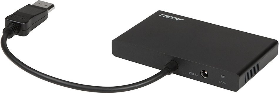 Accell K088B-003B Mini DisplayPort 1.2 to 3 DisplayPort Multi-Display MST Hub - Designed for Microsoft Surface N5