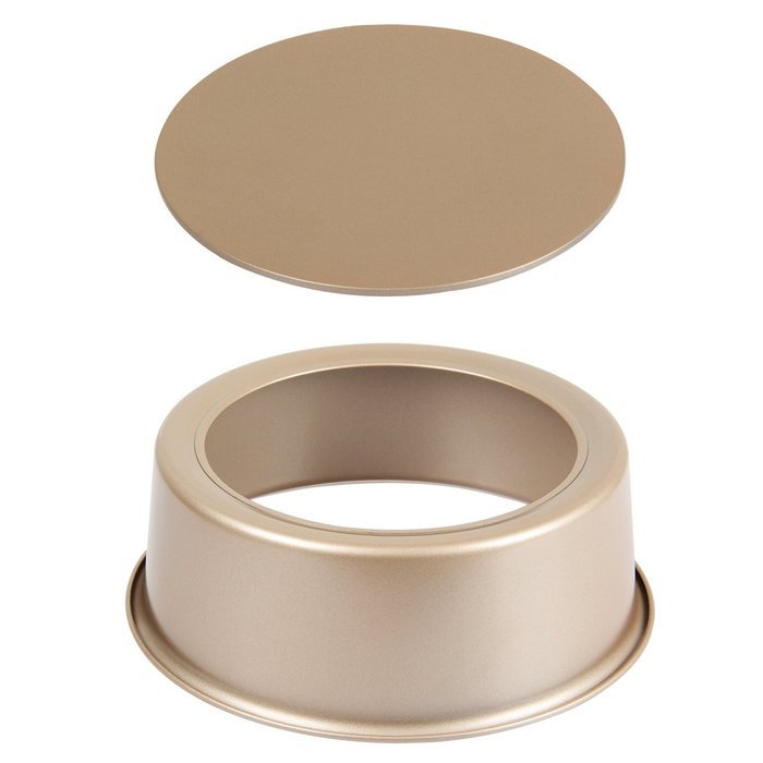 Yilove 6" and 8" Round Cake Pan with Removable Bottom (Champagne) N6