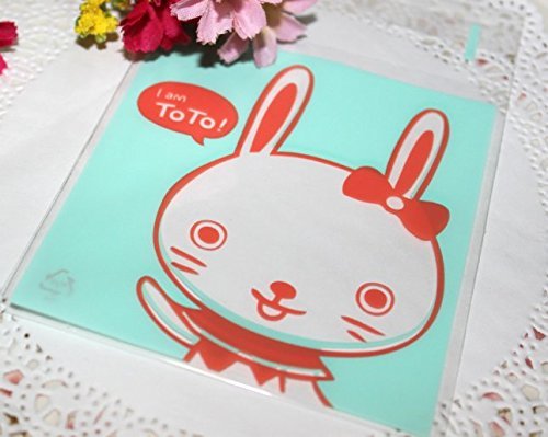 ONOR-Tech 100 PCS Lovely Cute OPP Self Adhesive Cookie Bakery Candy Biscuit Treat Gift Diy Plastic Bag (Flower) N21