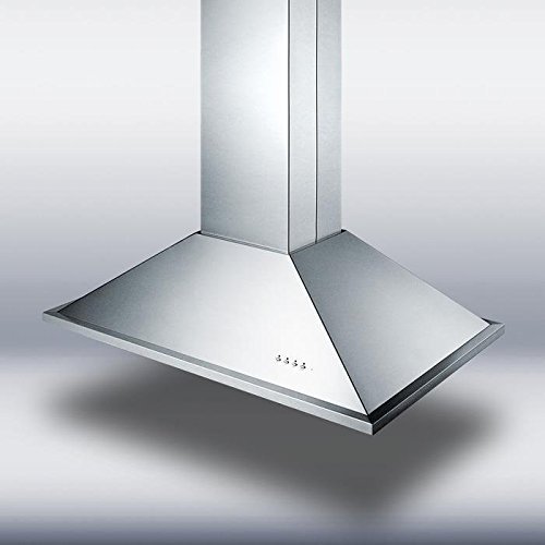 Summit SEIH1536CV3 36" 600 CFM Island Range Hood With Adjustable Chimney Height Aluminum Cassette Filters Two...