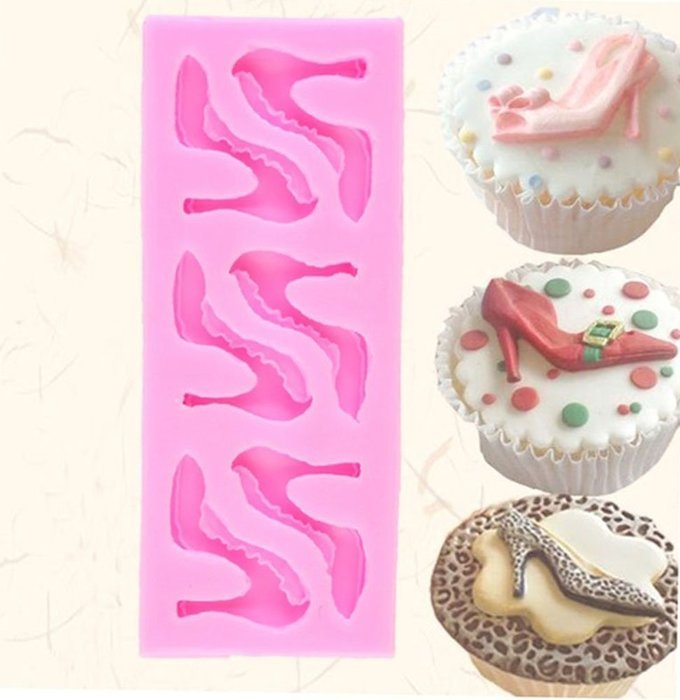 Fashionclubs Silicone 3D High Heel Chocolate Mold Candy Making Kit Fondant Shoe Molds N2