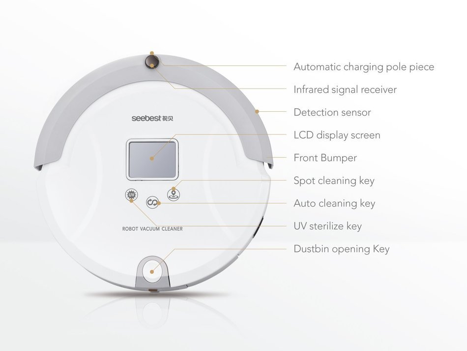Seebest C561 Robot Vacuum Cleaner Automatic Recharge, Black N3