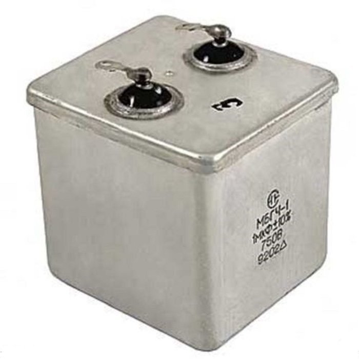 Capacitor PIO MBGC-1 750V 1uF 10% USSR 4 pcs
