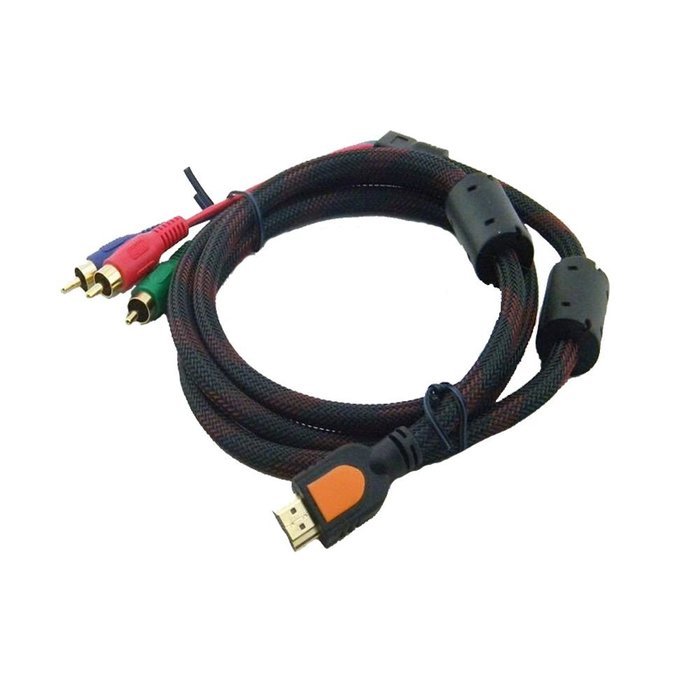 Caxico 3M 10Ft 19 Pin HDMI Type A Male to 3 RCA Male Plug Audio Video cable N3