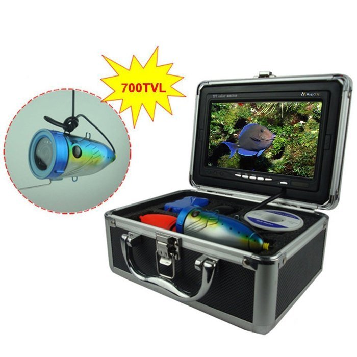 RioRand&reg; Professional Fish Finder Underwater Fishing Video Camera 15m 7" Color LCD Hd Monitor 700tvl, 12-led Hight-power... N3