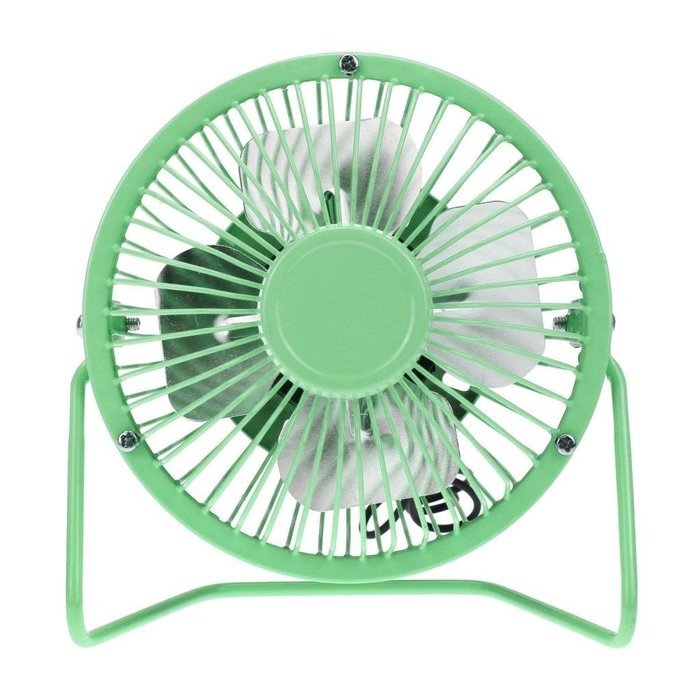 Starsource Adjustable Four Fan Blade 4 Inch USB Mini Desktop Fan With ON/OFF Switch ( Green ) N8