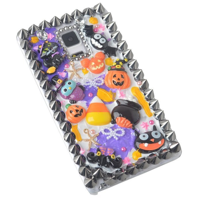 Halloween Theme Phone Case for Samsung Galaxy Note 3,Yaheeda 3D Handmade Rivets Pumpkin Demon Cartoon Design Clear... N6
