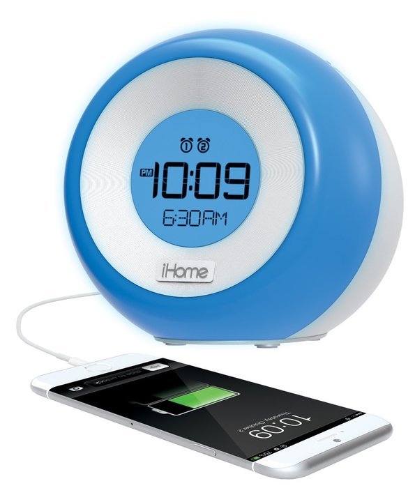iHome Compact All in One Bluetooth Wireless Color-Changing Dual Alarm Clock Radio with Large Easy to Read Backlit...