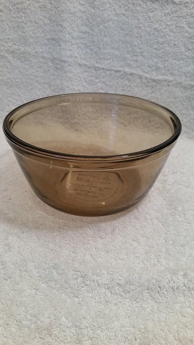 Vintage Anchor Hocking Fire King Amber 1 Quart Mixing Bowl No Lid N2