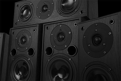 Fluance AV5HTB Dynamic Home Theater Surround Sound 5.0 Channel Speaker System including Powerful Two-way Bookshelf...