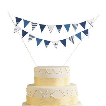 Nautical Wedding Cake Bunting - Party Tableware & Serveware
