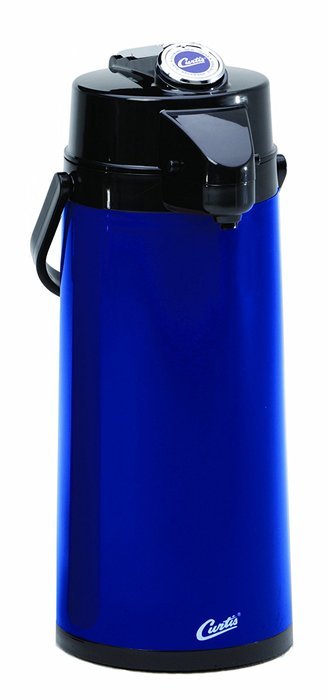 Wilbur Curtis Thermal Dispenser Air Pot, 2.2L S.S. Body Glass Liner Lever Pump - Commercial Airpot Pourpot Beverage... N5
