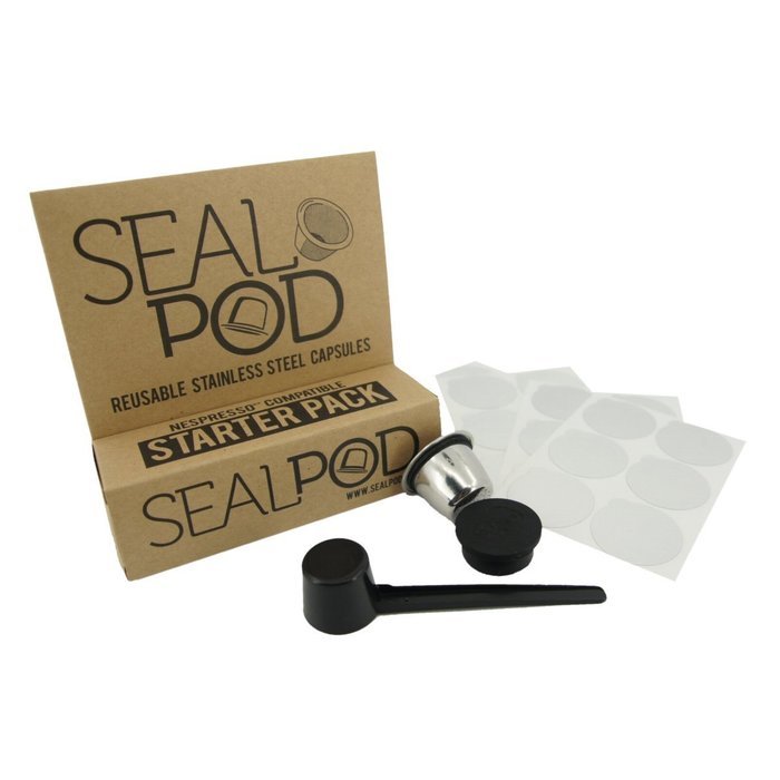 Nespresso Reusable Capsule: Sealpod Starter Pack - One Stainless Steel Refillable Pod for OriginalLine Nespresso... N13