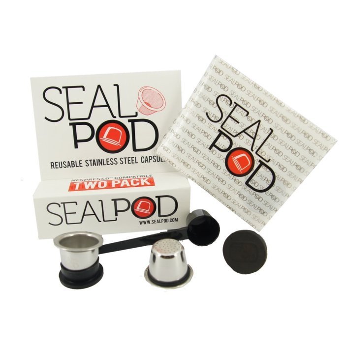 Nespresso Reusable Capsule: Sealpod Starter Pack - One Stainless Steel Refillable Pod for OriginalLine Nespresso... N15