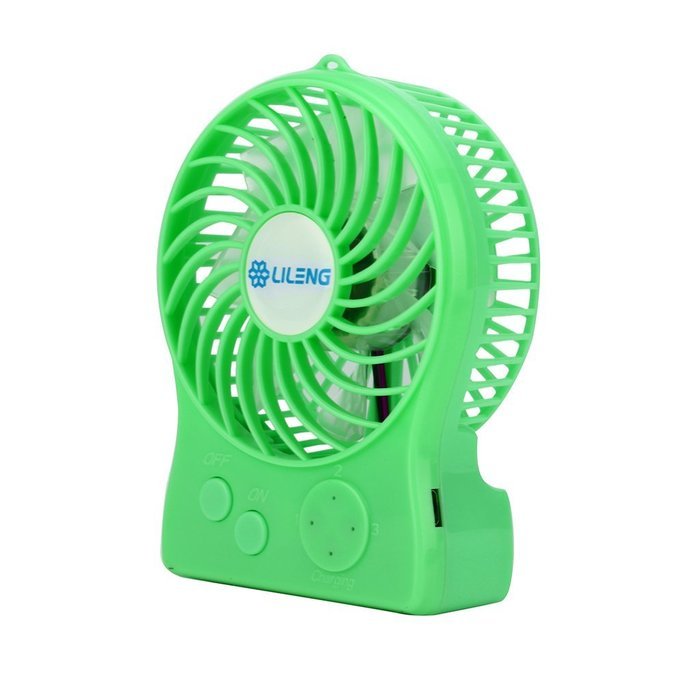 iKKEGOL Mini Portable Wireless Rechargeable Super Strong Wind Fluorescence Cooling Desk Fan - 3 Mode Wind Speed... N19