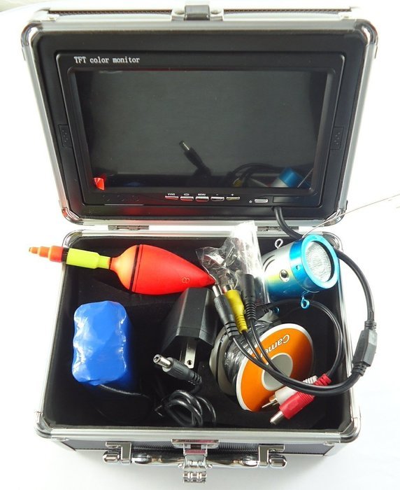 RioRand&reg; Professional Fish Finder Underwater Fishing Video Camera 15m 7" Color LCD Hd Monitor 700tvl, 12-led Hight-power... N4