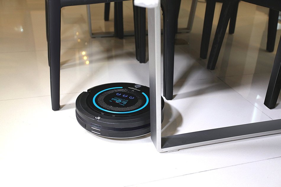 Lilin Robotic Vacuum Cleaner Multifunction(Sweep, Mop, Vacuum, Sterilization), LCD Touch Screen, Auto Charge,...