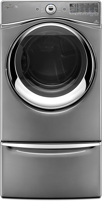 Whirlpool WGD94HEAC Duet 7.4 Cu. Ft. Gray Stackable With Steam Cycle Gas Front Load Dryer N2