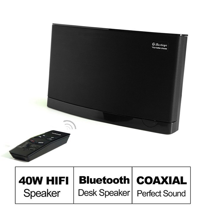 Besteye Indena Wireless Bluetooth Sound Bar Speaker 40W HIFI Speakers with IR Remote Control Coaxial Input 2.1...