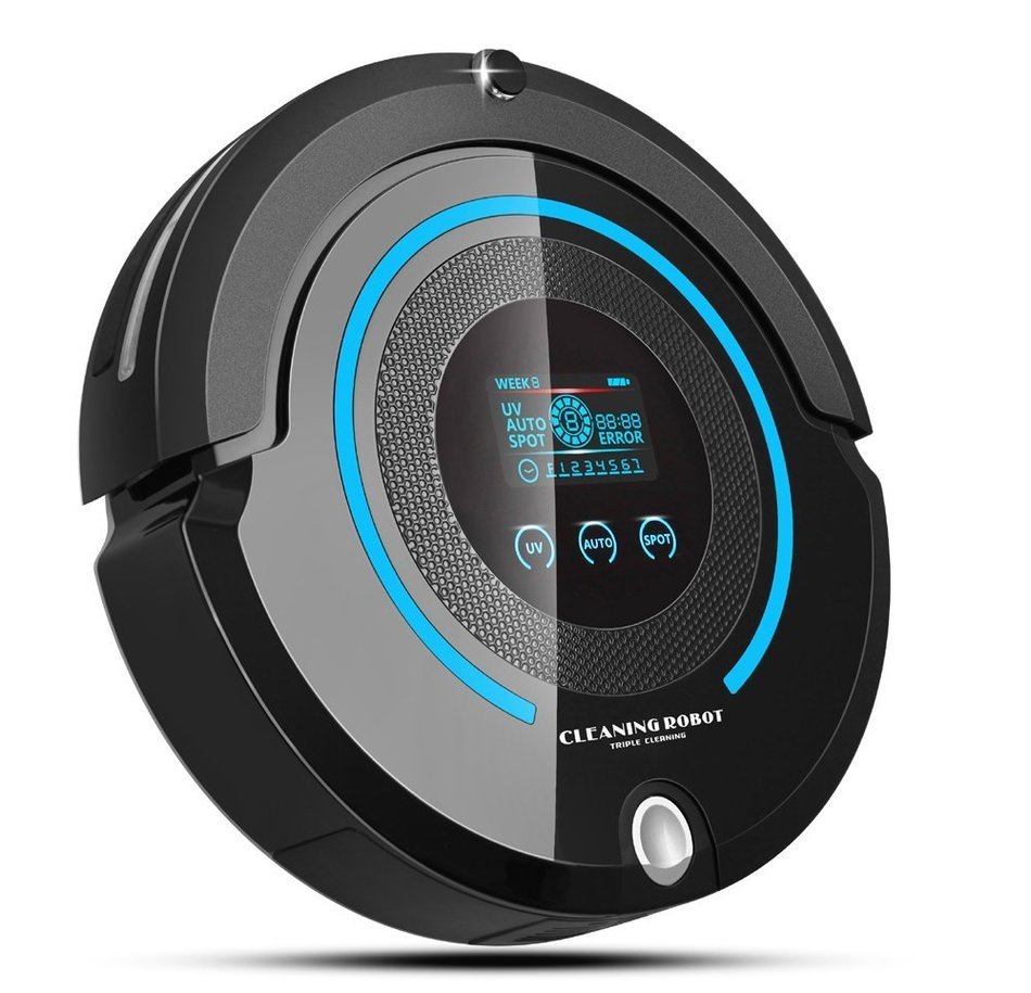 Lilin Robotic Vacuum Cleaner Multifunction(Sweep, Mop, Vacuum, Sterilization), LCD Touch Screen, Auto Charge,... N3