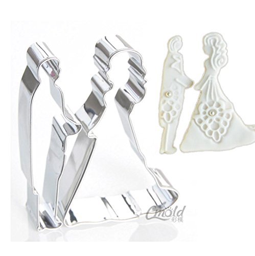 Anyana Wedding Bride Groom Biscuit Sugarpaste Mould Cookie Cutters Cake Decorating Tool N7