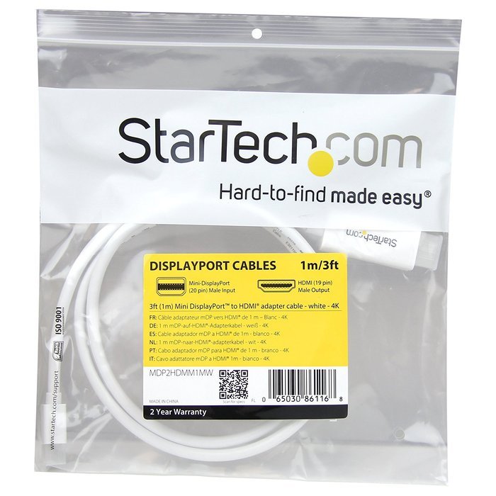 StarTech.com MDP2HDMM1MB Mini DisplayPort to HDMI Converter Cable, 3-Feet N12