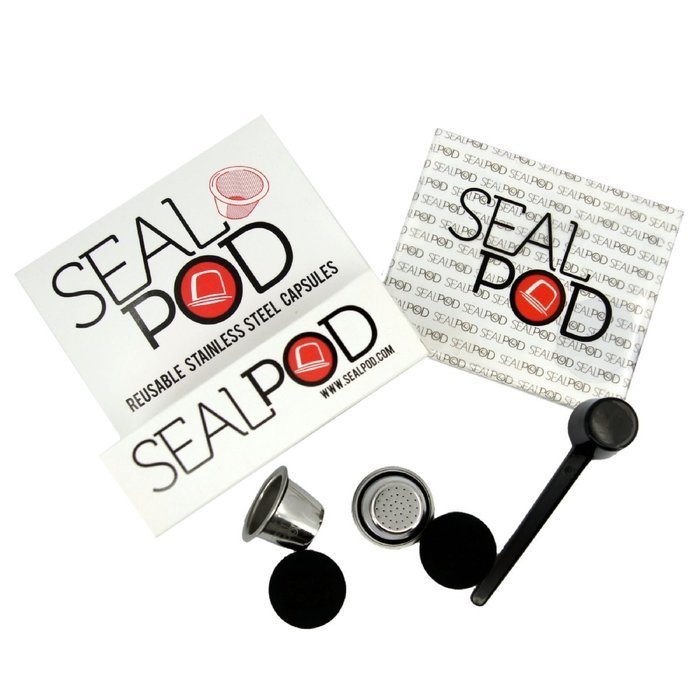 Nespresso Reusable Capsule: Sealpod Starter Pack - One Stainless Steel Refillable Pod for OriginalLine Nespresso... N16