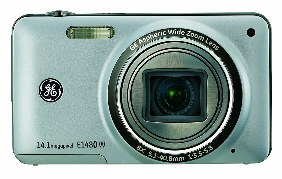 GE E1480W 14MP Digital Camera with 8X Optical Zoom and 3.0-Inch LCD with Auto Brightness (Silver)