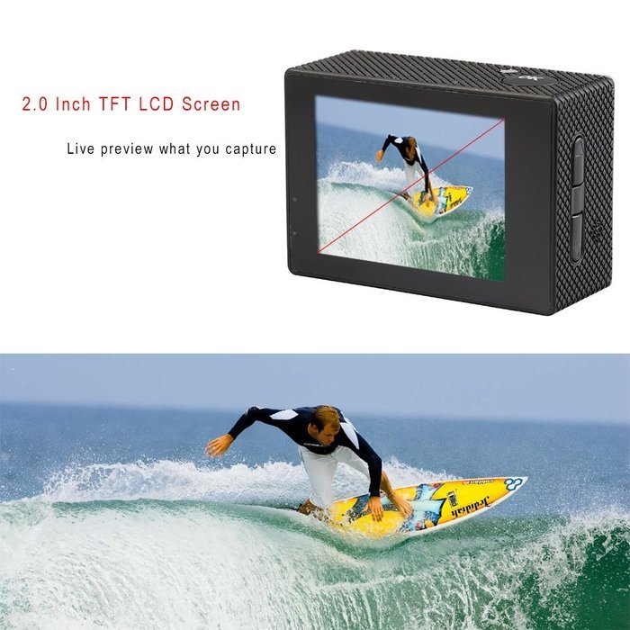 WiMiUS 4K Sports Action Camera Wifi Full HD 1080P 60fps 16MP 2.0 inch Waterproof Video Camera Car Helmet Camcorder... N11