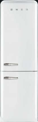 Smeg FAB32RBN1 24" 50's Retro Style Bottom Freezer Refrigerator in White with Right Hinge