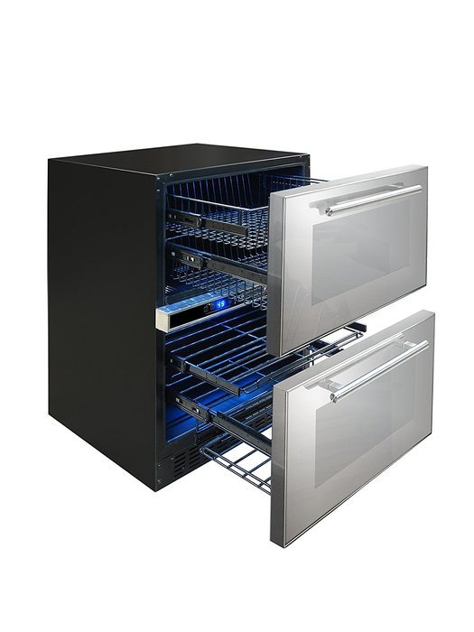 Vinotemp VNTVT-WINEDRAWER Mirrored Two Drawer Mirrored Wine & Beverage Center N3