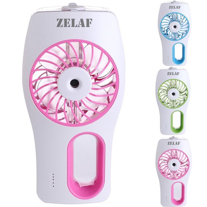 ZELAF 2nd Generation iFan&trade; Mini USB Handheld Misting Fan with Personal Cooling Spray Mist Humidifier and Built-in... N6