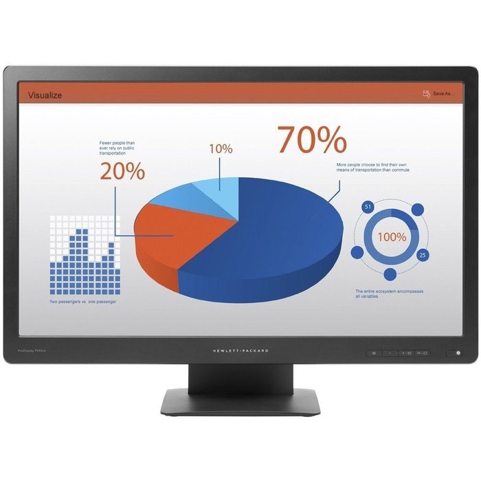 24 HP Prodisplay P242va FullHD 1920x1080 178/178 Angle VGA DP HDMI IPS LED Monitor K7X32A8...