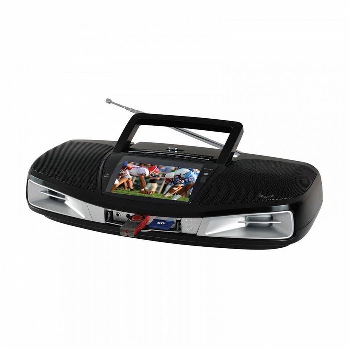 Supersonic SC-1393 Portable Audio System with Remote Control and 4.3 LCD Screen / USB, SD, AUX